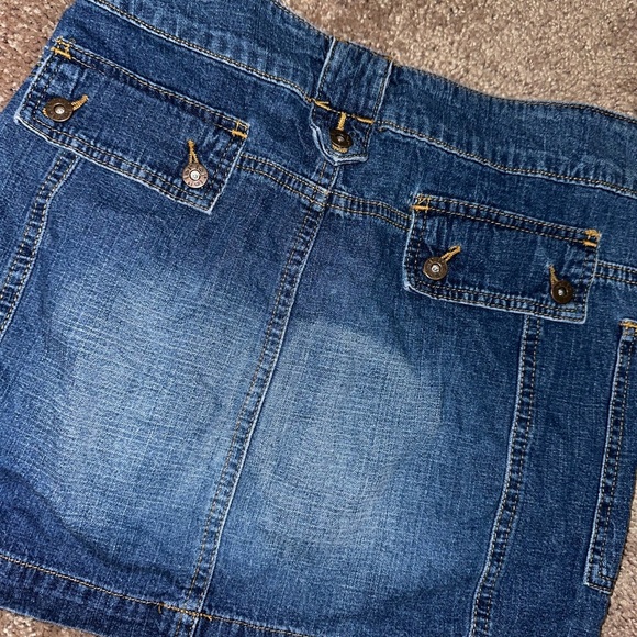 LEI mini denim Y2K low rise Skirt size 0 100% cotton - Picture 4 of 4